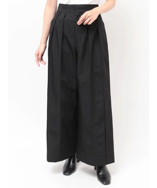 TONAL(トーナル)の「バックリボンワイドパンツ(その他パンツ・レディース・ベージュ/ブラック・MEDIUM)」の1枚目の写真