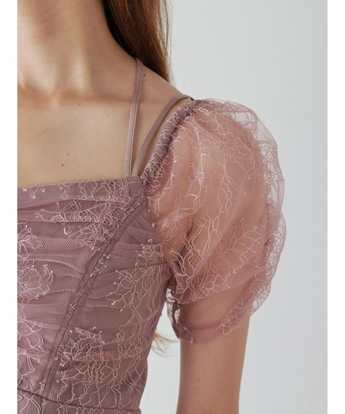 セール】ギャザードレープレースドレス（ワンピース）｜SNIDEL