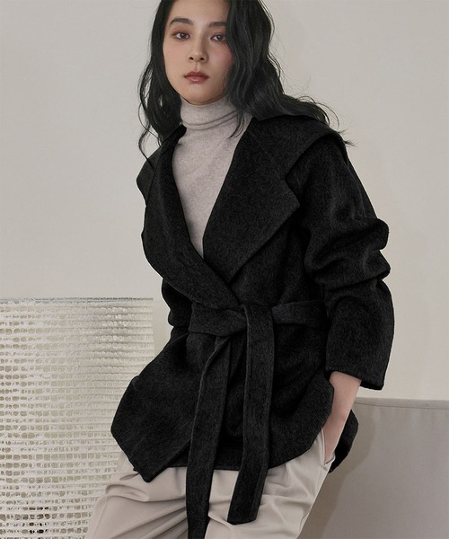 セール】【2025AW】【ウール70％】セーラーカラー ウールコート 冬