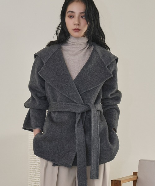 セール】【2025AW】【ウール70％】セーラーカラー ウールコート 冬