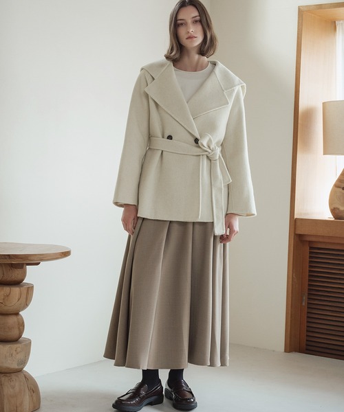 セール】【2025AW】【ウール70％】セーラーカラー ウールコート 冬