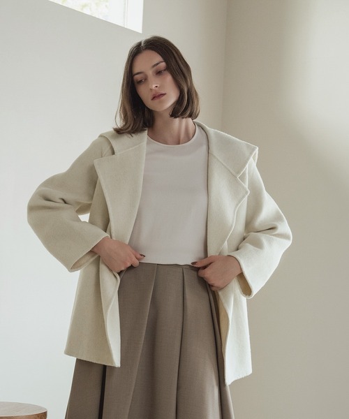 専用　　ウールピーコート 新品未使用　完売2024冬新作 2025年最新】ピーコート・ウールコートの人気アイテム - メルカリ