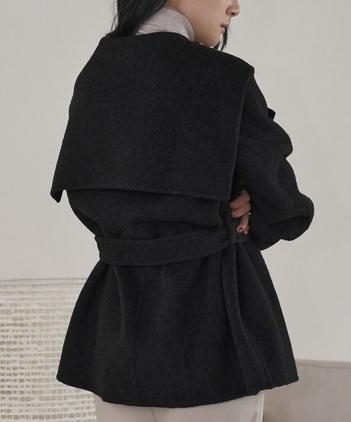 セール】【2025AW】【ウール70％】セーラーカラー ウールコート 冬