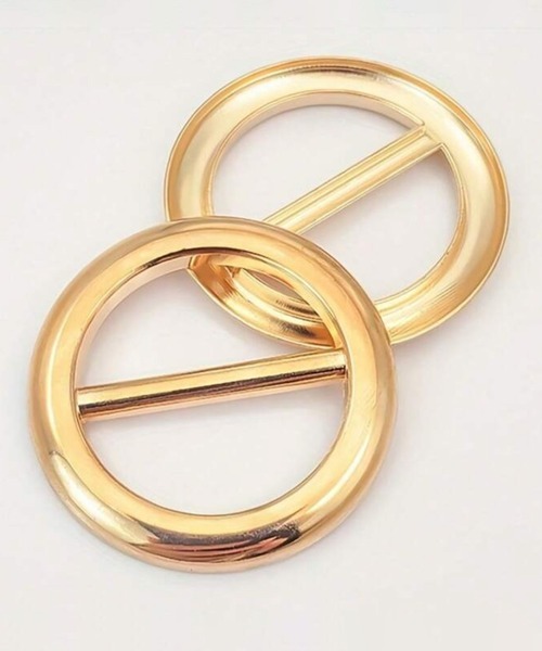 CALIFORNIA OUTFITTERS(カリフォルニア アウトフィッターズ)の「8B14 シンプル ラウンド スカーフ留め リングクリップ(バンダナ/スカーフ・レディース・シルバー/ゴールド・ONESIZE)」の4枚目の写真