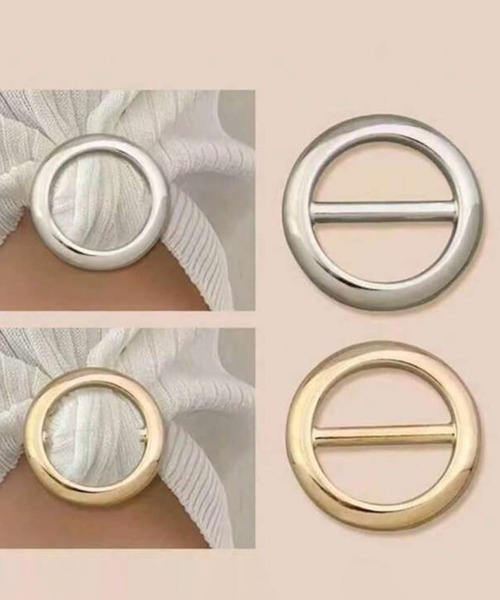 CALIFORNIA OUTFITTERS(カリフォルニア アウトフィッターズ)の「8B14 シンプル ラウンド スカーフ留め リングクリップ(バンダナ/スカーフ・レディース・シルバー/ゴールド・ONESIZE)」の5枚目の写真