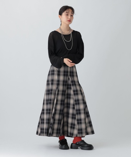 LEPSIM（レプシィム）の「TRチェックスカート　573191（スカート・レディース・ブラック/マルチ/ブルー・FREE）」の7枚目の写真