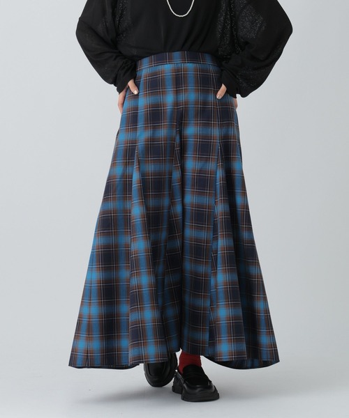 LEPSIM（レプシィム）の「TRチェックスカート　573191（スカート・レディース・ブラック/マルチ/ブルー・FREE）」の12枚目の写真
