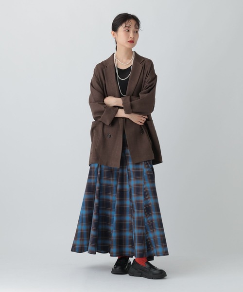 LEPSIM（レプシィム）の「TRチェックスカート　573191（スカート・レディース・ブラック/マルチ/ブルー・FREE）」の15枚目の写真