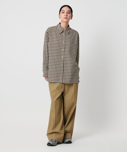 BEAUTY&YOUTH 今期 ポリエステルウール　ローンチェックシャツ ポリエステルウール ローンチェックシャツ（シャツ/ブラウス