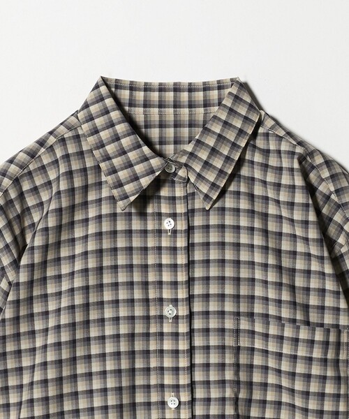 セール】ポリエステルウール ローンチェックシャツ（シャツ/ブラウス