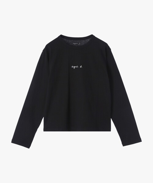 agnes b.(アニエスベー)の「ロゴ コットン 長袖 Tシャツ "Lil Cool"(Tシャツ/カットソー・レディース・ブラック・2/1/3)」の1枚目の写真