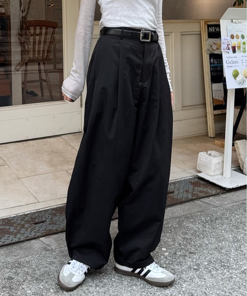 LE MORE(リモア)の「タックカーブパンツ(その他パンツ・レディース・ブラウン/ブラック/カーキ・FREE)」の7枚目の写真