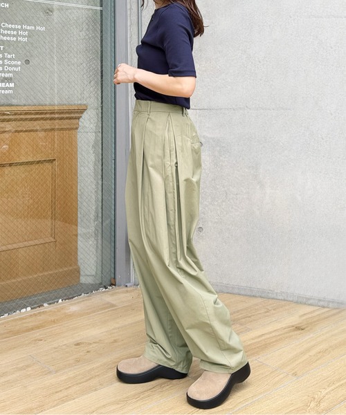 LE MORE(リモア)の「タックカーブパンツ(その他パンツ・レディース・ブラウン/ブラック/カーキ・FREE)」の16枚目の写真
