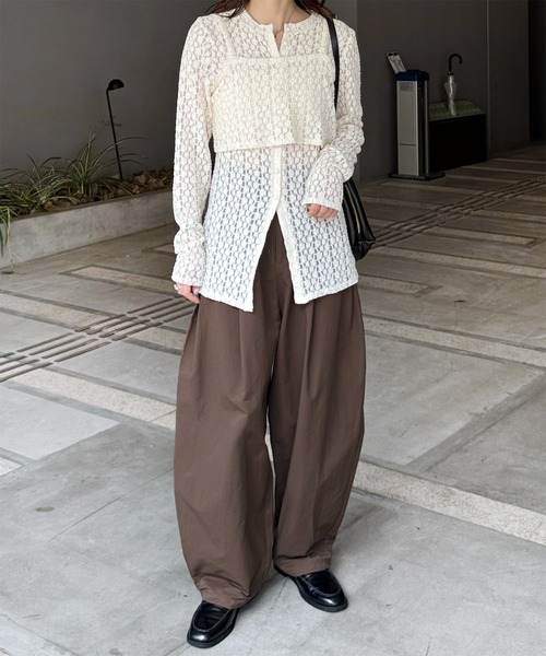 LE MORE(リモア)の「タックカーブパンツ(その他パンツ・レディース・ブラウン/ブラック/カーキ・FREE)」の19枚目の写真
