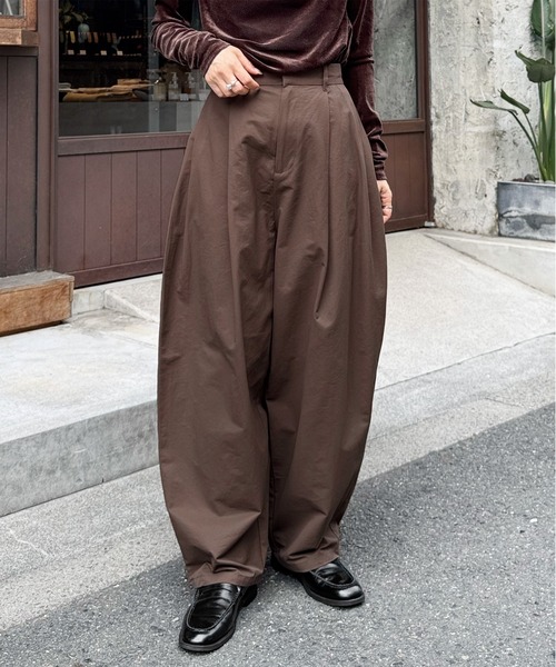 LE MORE(リモア)の「タックカーブパンツ(その他パンツ・レディース・ブラウン/ブラック/カーキ・FREE)」の21枚目の写真