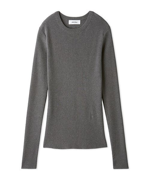 Mila Owen(ミラオーウェン)の「シアーラメクルーネックニットプルオーバー(ニット/セーター・レディース・グレー/ブラック/イエロー/ミント・1/0)」の15枚目の写真