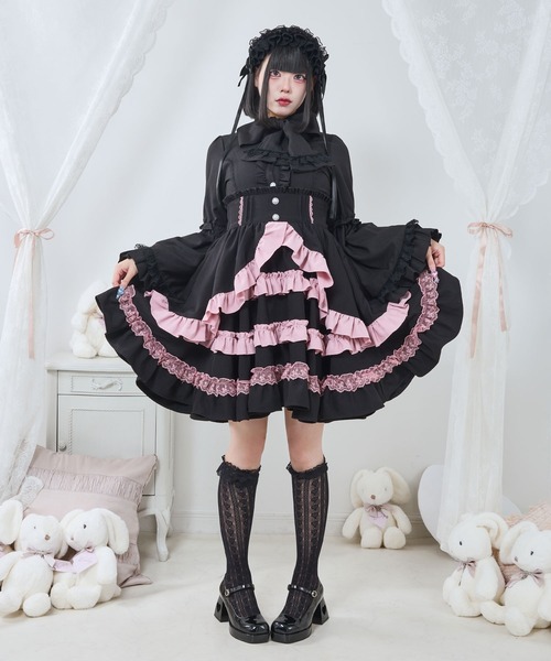 セール】フリルたっぷりリボンスカート（スカート）｜DearMyLove