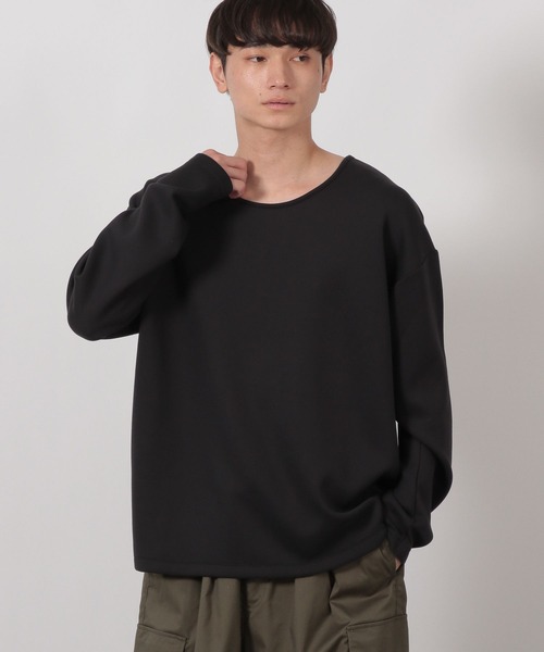 LAKOLE（ラコレ）の「ダンボールUネック長袖T / 589555（Tシャツ/カットソー・メンズ・パープル/ホワイト/ライトグレー/ブラック・MEDIUM/LARGE）」の2枚目の写真