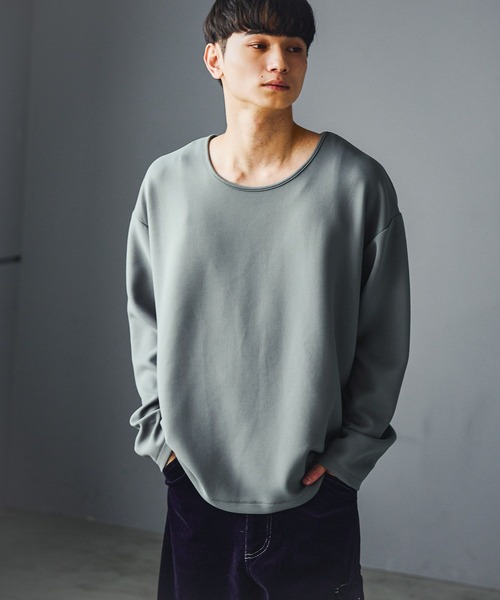 LAKOLE（ラコレ）の「ダンボールUネック長袖T / 589555（Tシャツ/カットソー・メンズ・パープル/ホワイト/ライトグレー/ブラック・MEDIUM/LARGE）」の21枚目の写真