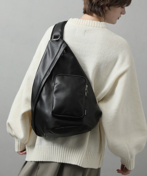 welise（ウェライズ）の「【welise×ADAMPATEK】アーティフィシャルレザー ギミックワンショルダーバッグ（ショルダーバッグ・メンズ・ブラック・FREE）」の19枚目の写真
