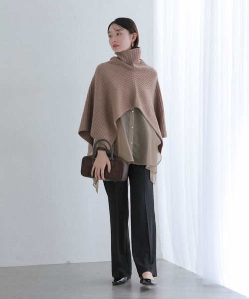 La TOTALITE（ラトータリテ）の「【洗える】ヘムフレアシアーチュニック（シャツ/ブラウス・レディース・アイボリー/キャメル・38/36）」の14枚目の写真