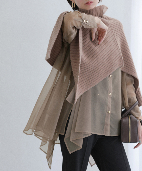 La TOTALITE（ラトータリテ）の「【洗える】ヘムフレアシアーチュニック（シャツ/ブラウス・レディース・アイボリー/キャメル・38/36）」の17枚目の写真