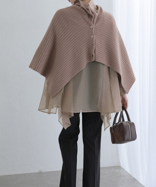 La TOTALITE（ラトータリテ）の「【洗える】ヘムフレアシアーチュニック（シャツ/ブラウス・レディース・アイボリー/キャメル・38/36）」の18枚目の写真