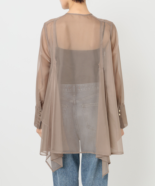 La TOTALITE（ラトータリテ）の「【洗える】ヘムフレアシアーチュニック（シャツ/ブラウス・レディース・アイボリー/キャメル・38/36）」の22枚目の写真