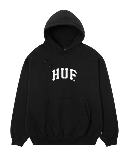 HUF×FR2 HOODIEブラックパーカー HUF（ハフ）の「I FEELS GOOD P/O HOODIE HUF ハフ スウェット