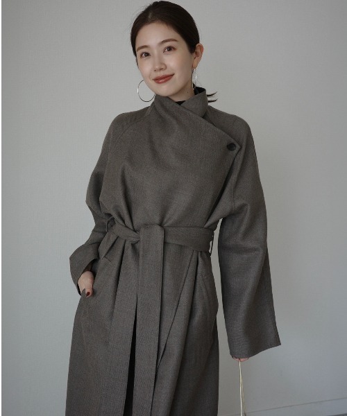 セール】ウールリバーオーバーロングコート（ピーコート）｜anuans（ア