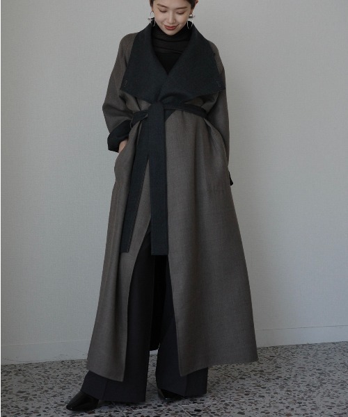 ánuans ウールリバーケープコート アニュアンス anuans ウールリバー