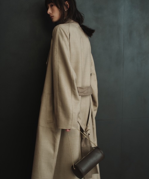 yori ウールコートベージュオーバーサイズロングコートウールリバーコート yori ウールコートベージュオーバーサイズロングコートウールリバーコート