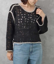 【ZOZO限定】クロシェ前後2wayトップス
