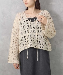 【ZOZO限定】クロシェ前後2wayトップス