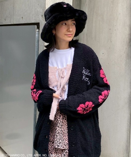 Candy Stripper（キャンディストリッパー）の「【HELLO KITTY】HIBISCUS FUR ハット（ハット・レディース・ブラック/ピンク/ブラウン・FREE）」の11枚目の写真