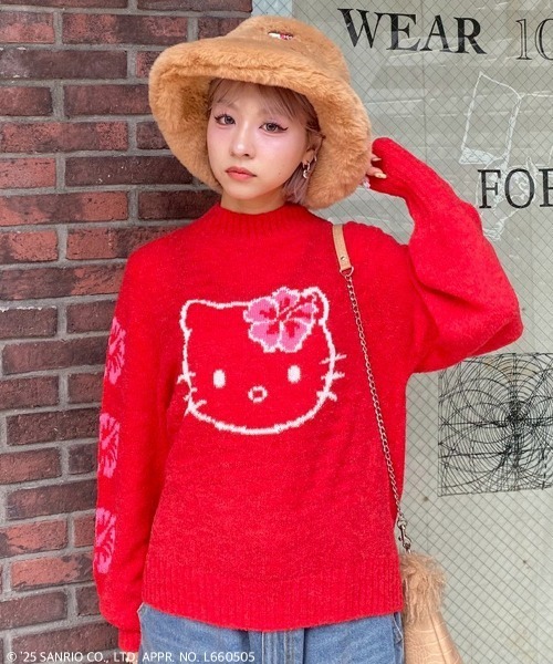 Candy Stripper（キャンディストリッパー）の「【HELLO KITTY】HIBISCUS FUR ハット（ハット・レディース・ブラック/ピンク/ブラウン・FREE）」の13枚目の写真