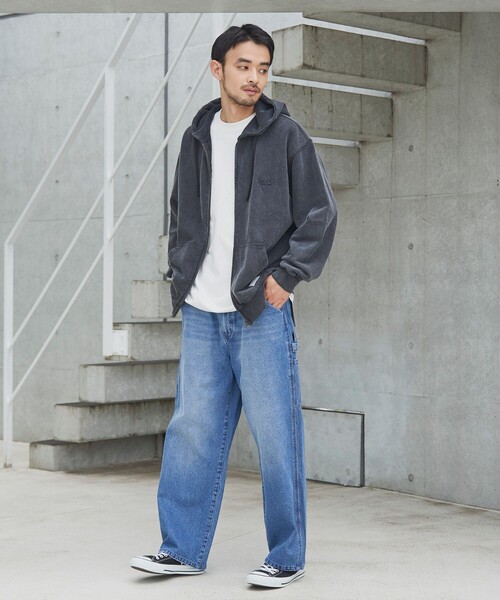 SMITH'S（スミス）の「SMITH’S（スミス）別注ヴィンテージライクパーカー（パーカー・メンズ・ベージュ/ネイビー/ブラック・L/M）」の4枚目の写真