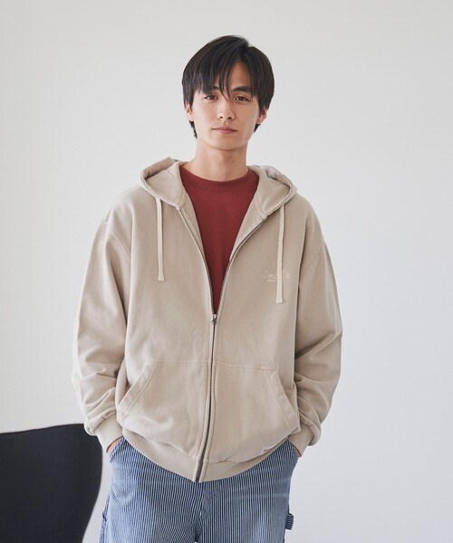 SMITH'S（スミス）の「SMITH’S（スミス）別注ヴィンテージライクパーカー（パーカー・メンズ・ベージュ/ネイビー/ブラック・L/M）」の12枚目の写真