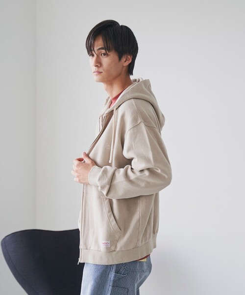 SMITH'S（スミス）の「SMITH’S（スミス）別注ヴィンテージライクパーカー（パーカー・メンズ・ベージュ/ネイビー/ブラック・L/M）」の14枚目の写真