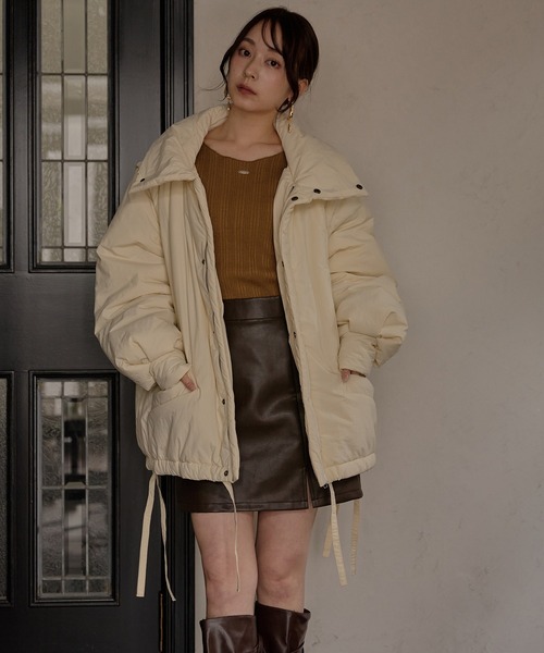 mideal（マイディール）の「padding blouson / パディングブルゾン（ブルゾン・レディース・ライトベージュ/アイボリー・FREE）」の11枚目の写真