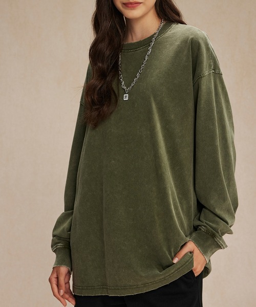 REBALANCE(リバランス)の「ユニセックス ヴィンテージ風ウォッシュ長袖Tシャツ(Tシャツ/カットソー・メンズ・B/A/C/D・LARGE/XX-LARGE/MEDIUM/X-LARGE)」の3枚目の写真