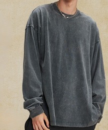 ユニセックス ヴィンテージ風ウォッシュ長袖Tシャツ