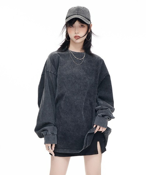 REBALANCE(リバランス)の「ユニセックス ヴィンテージ風ウォッシュ長袖Tシャツ(Tシャツ/カットソー・メンズ・B/A/C/D・LARGE/XX-LARGE/MEDIUM/X-LARGE)」の11枚目の写真