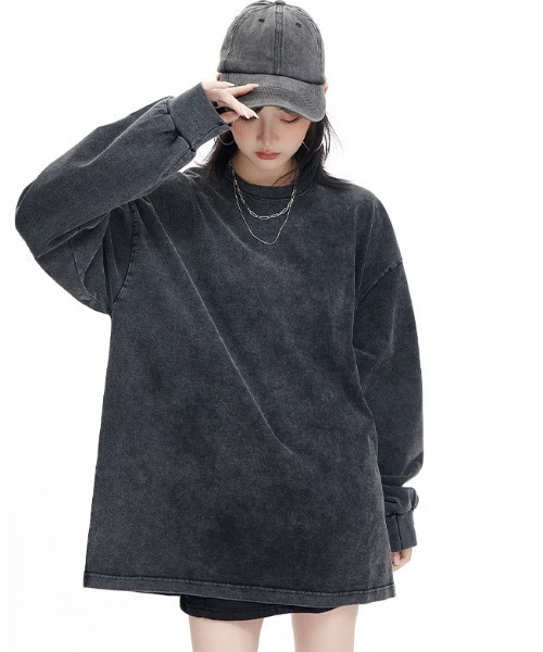 REBALANCE(リバランス)の「ユニセックス ヴィンテージ風ウォッシュ長袖Tシャツ(Tシャツ/カットソー・メンズ・B/A/C/D・LARGE/XX-LARGE/MEDIUM/X-LARGE)」の12枚目の写真