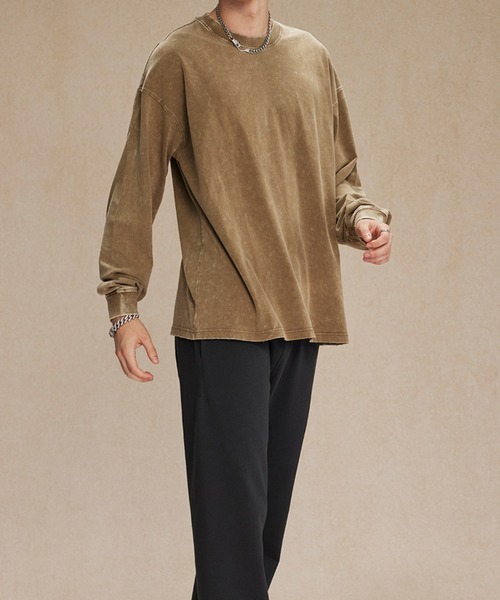 REBALANCE(リバランス)の「ユニセックス ヴィンテージ風ウォッシュ長袖Tシャツ(Tシャツ/カットソー・メンズ・B/A/C/D・LARGE/XX-LARGE/MEDIUM/X-LARGE)」の6枚目の写真