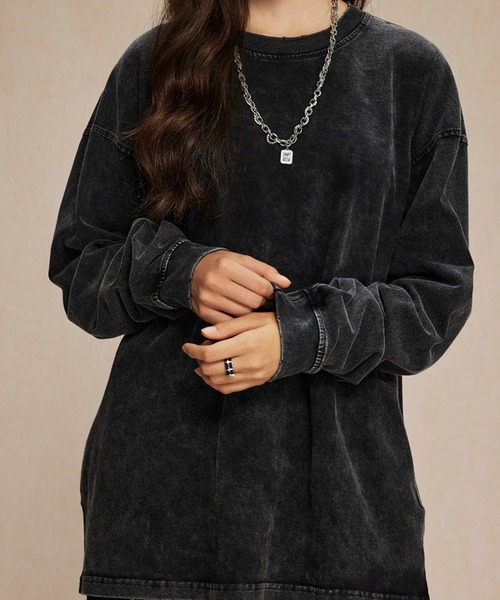 REBALANCE(リバランス)の「ユニセックス ヴィンテージ風ウォッシュ長袖Tシャツ(Tシャツ/カットソー・メンズ・B/A/C/D・LARGE/XX-LARGE/MEDIUM/X-LARGE)」の5枚目の写真