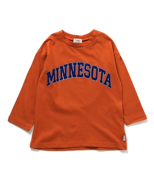 F.O.KIDS（エフオーキッズ）の「F.O.KIDS/エフオーキッズ グラフィックバリエーション長袖Tシャツ（Tシャツ/カットソー・キッズ・ブラウン/イエロー/オレンジ/パープル/ベージュ/アイボリー/ブルー/ピンク/グリーン・140/130/160/150）」の9枚目の写真