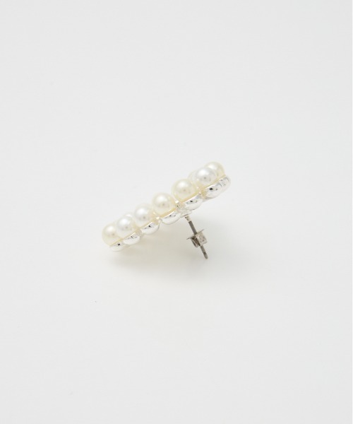 RODEO CROWNS WIDE BOWL（ロデオクラウンズワイドボウル）の「フェイクパールフレームハートピアス（ピアス（両耳用）・レディース・シルバー/ゴールド・FREE）」の9枚目の写真