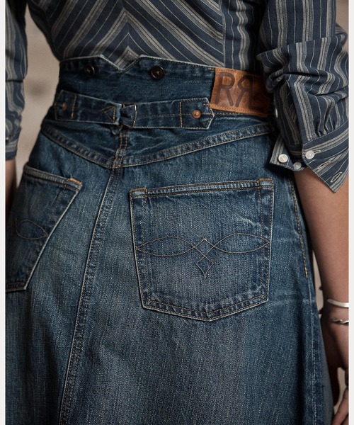 RRL(ダブル アール エル)の「インディゴ セルビッジ デニム スカート(デニムスカート・レディース・ブルー・29/28/27/26/25/24)」の7枚目の写真