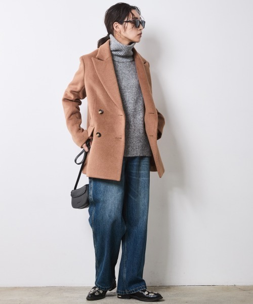 CHIC STYLE（シックスタイル）の「テーラードジャケットコート＜大きいサイズ有＞シックスタイル（テーラードジャケット・レディース・キャメル/ブラック・4L/3L/5L/LL/L/M）」の13枚目の写真